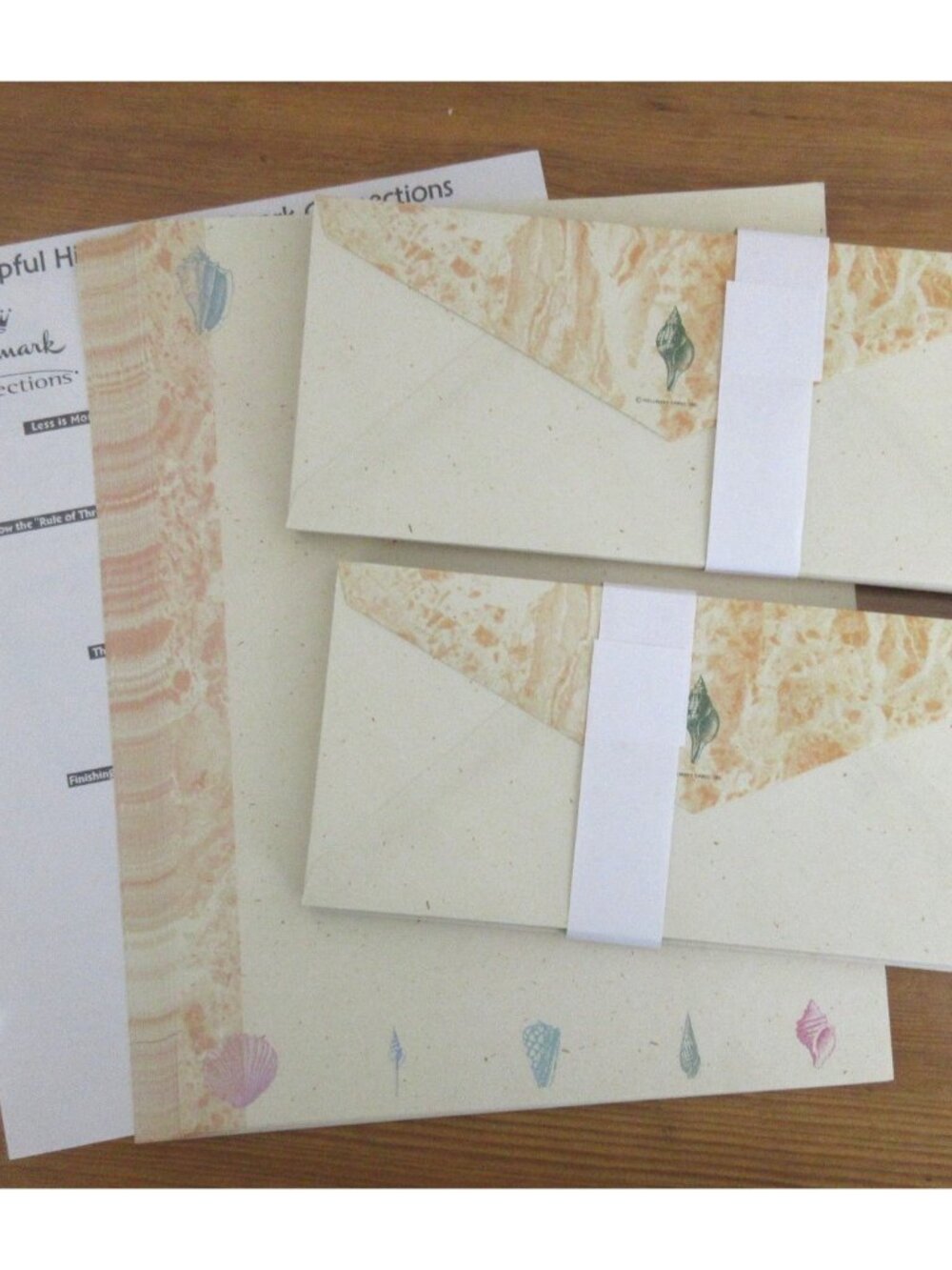 Hallmark Connections Specialty Paper Beach Set 22 Sheets 8.5"x11" 25 Envelopes